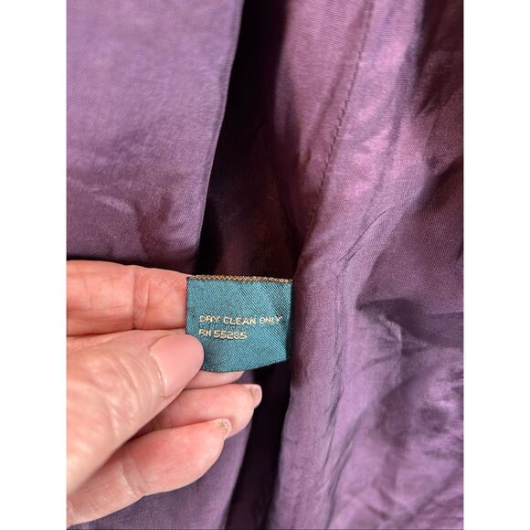 Express Purple Velvet Peacoat Jacket Women’s Double Breasted Y2K Vintage Goth L - Picture 9 of 11